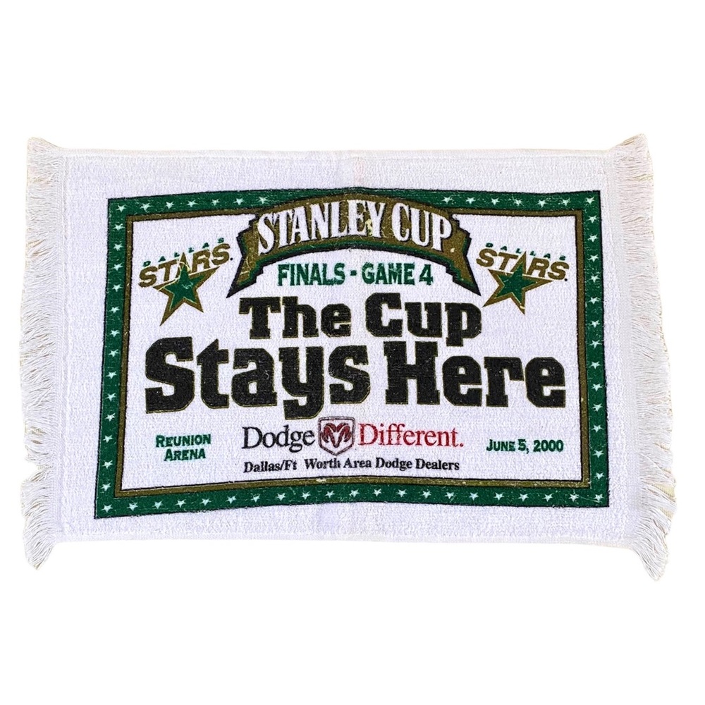 VINTAGE JUNE 5, 2000 DALLAS STARS VS NJ DEVILS STANLEY CUP FINALS WOO-WOO TOWEL